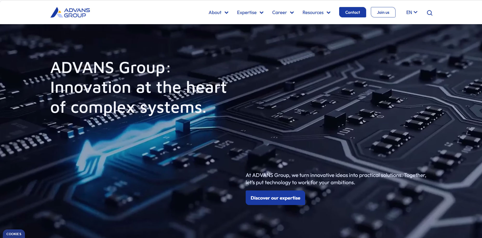 ADVANS Group New Corporate Website